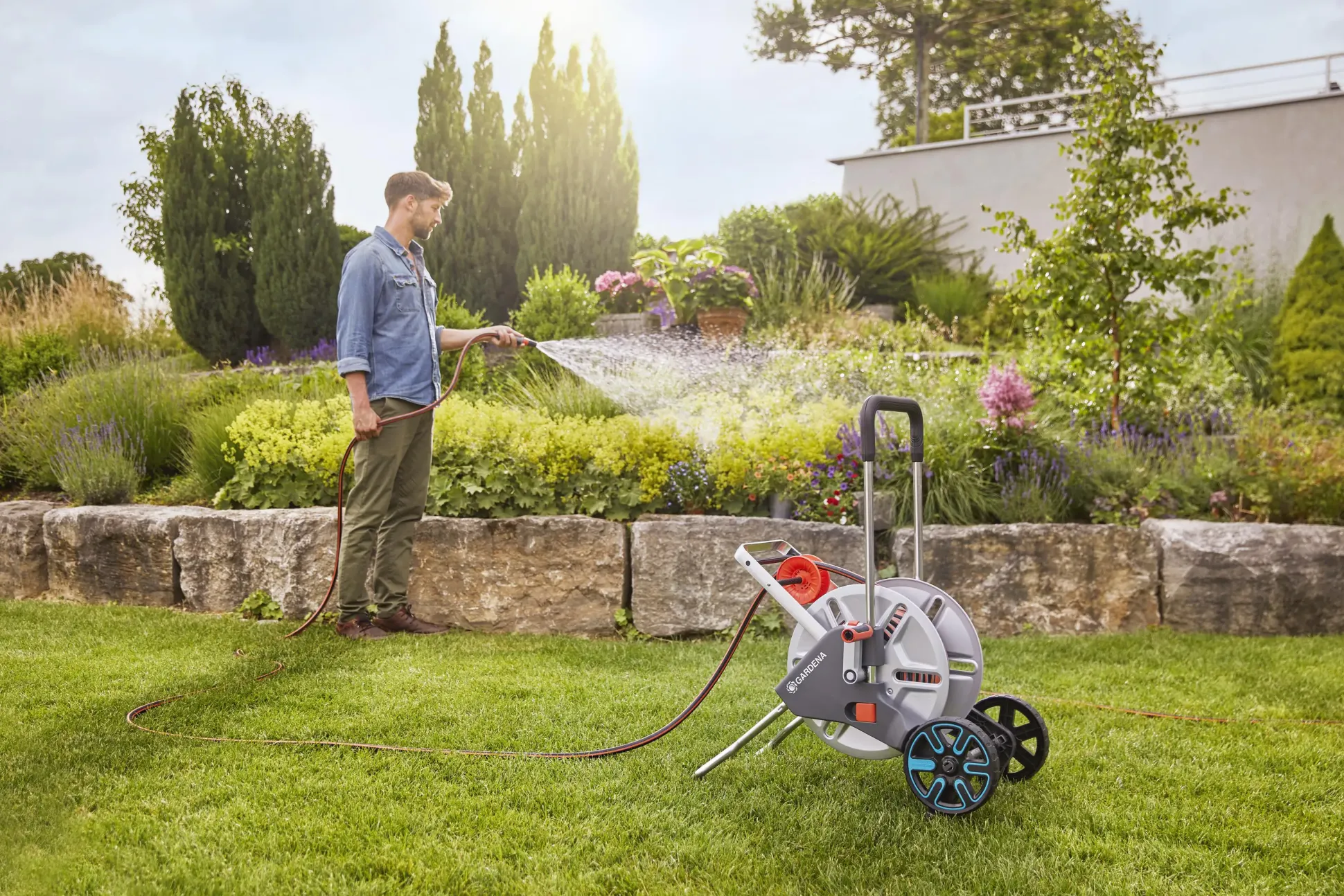 Gardena Schlauchwagen CleverRoll M Easy Metall Set