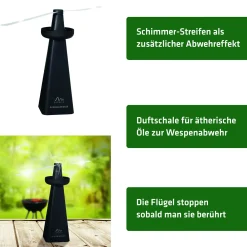 Gardigo Fliegenwedler & Wespenverdufter mit Aufhängehaken schwarz