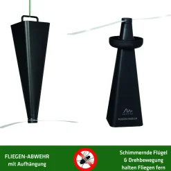 Gardigo Fliegenwedler & Wespenverdufter mit Aufhängehaken schwarz