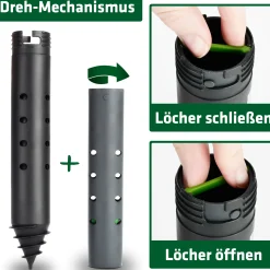 Gardigo Verdufterstab Wühlmaus Maulwurf-Schreck mit 15 Verdufterkugeln