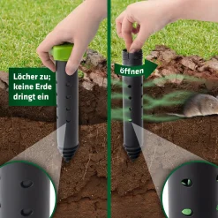 Gardigo Verdufterstab Wühlmaus Maulwurf-Schreck mit 15 Verdufterkugeln