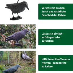 Gardigo Vogelabwehr Krähe schwarz