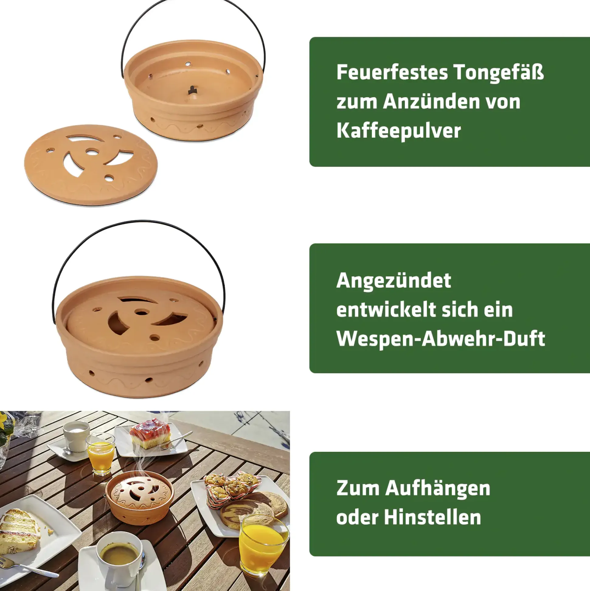 Gardigo Wespen-Verdufter Kaffee