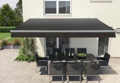 Gelenkarm-Markise Berlin anthrazit Breite 400 cm Ausfall 250 cm