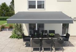 Gelenkarm-Markise Berlin hellgrau Breite 300 cm, Ausfall 200 cm