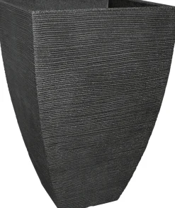 Geli Pflanztopf mit Rillen 40 x 40 x 60 cm anthrazit
