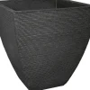 Geli Pflanztopf mit Rillen 40 x 40 x 42 cm anthrazit