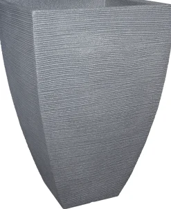 Geli Pflanztopf mit Rillen 40 x 40 x 60 cm betonfarbe