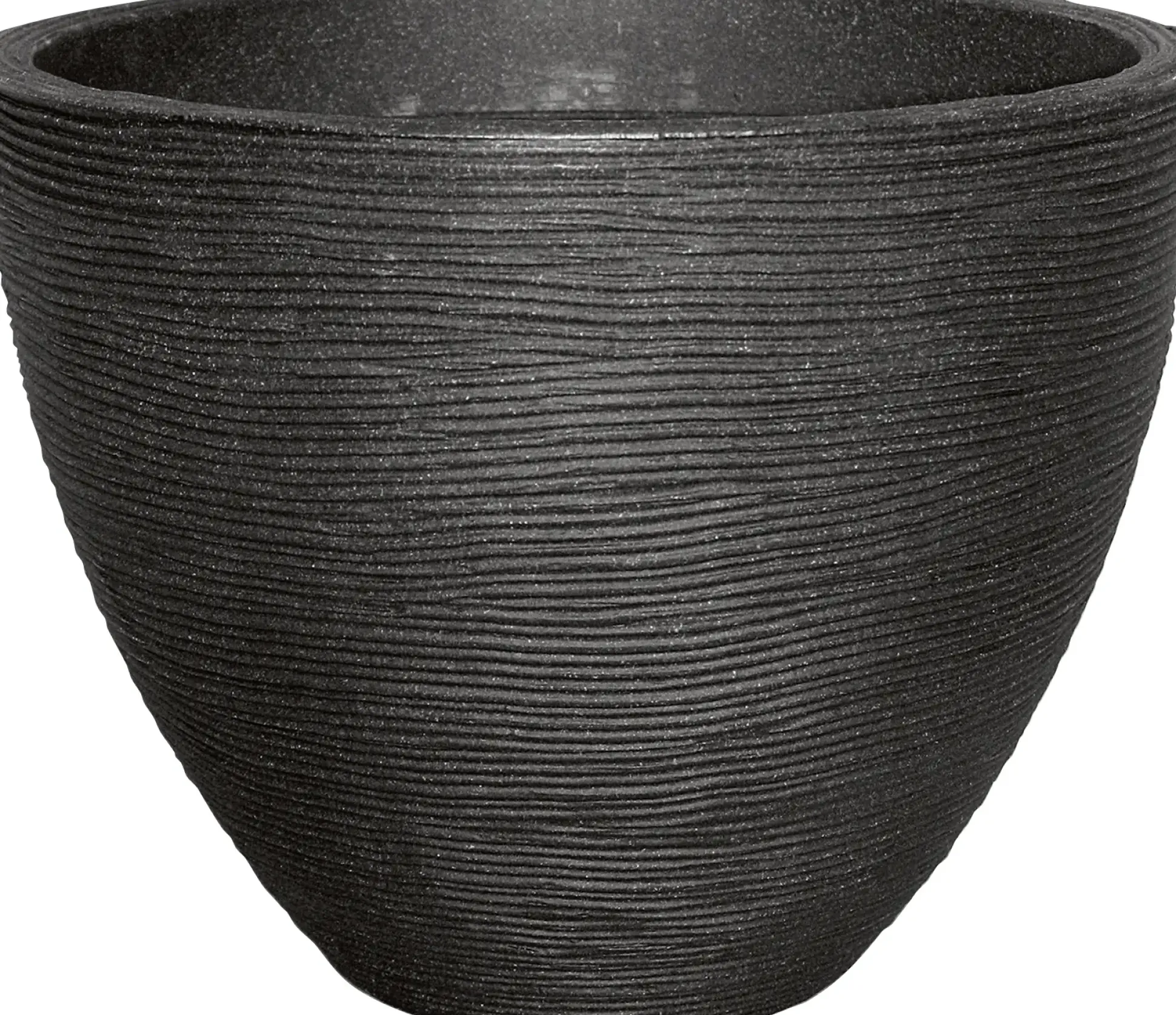 Geli Pflanztopf mit Rillen Ø 40 x 31 cm anthrazit