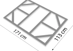 Globel Fundamentbodenrahmen 6 x 4 zu Gerätehaus Skillion 64