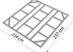 Globel Fundamentbodenrahmen 8 x 8 zu Gerätehaus Dream 88