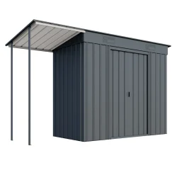 Globel Gerätehaus Set Skillion 84, inkl. Schleppdach 325 x 124 cm, anthrazit