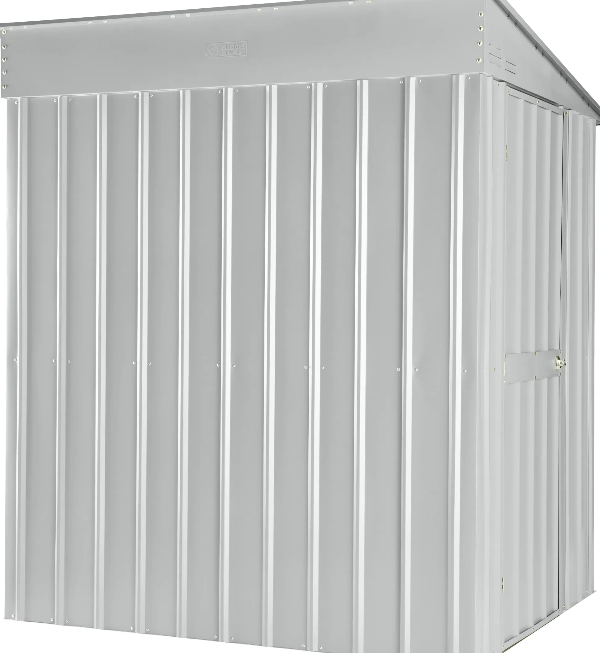 Globel Metallgerätehaus Lean-To 56 155 x 180 x 203 cm silber-metallic