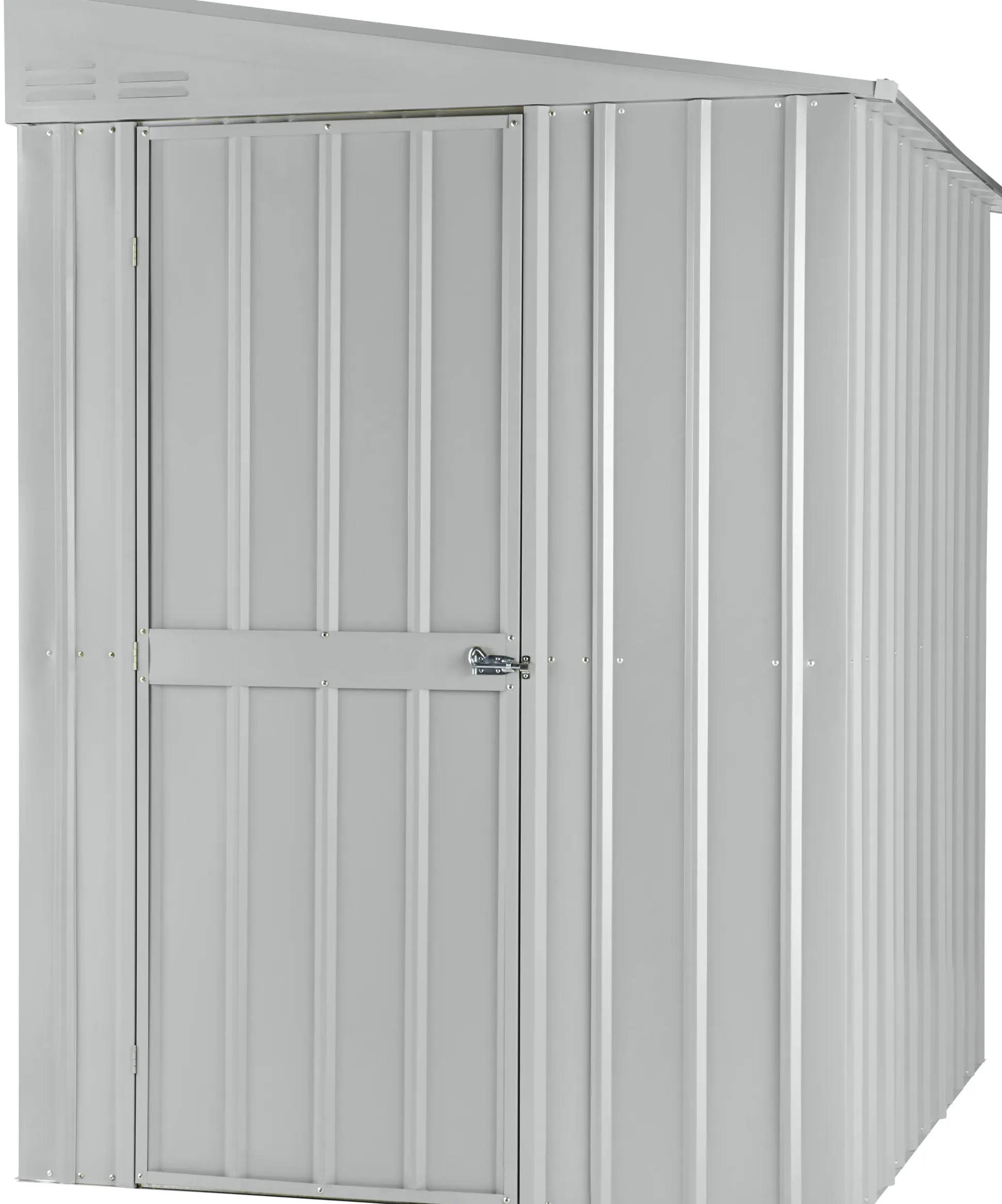 Globel Metallgerätehaus Lean-To 56 155 x 180 x 203 cm silber-metallic
