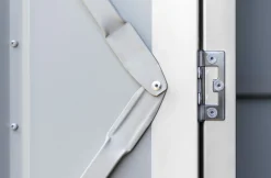 Globel Metallgerätehaus Lean-To 56 155 x 180 x 203 cm silber-metallic