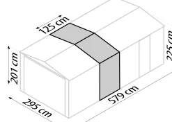 Globel Metallgerätehaus Parker MGR 1015 308 x 464 x 225 cm anthrazit