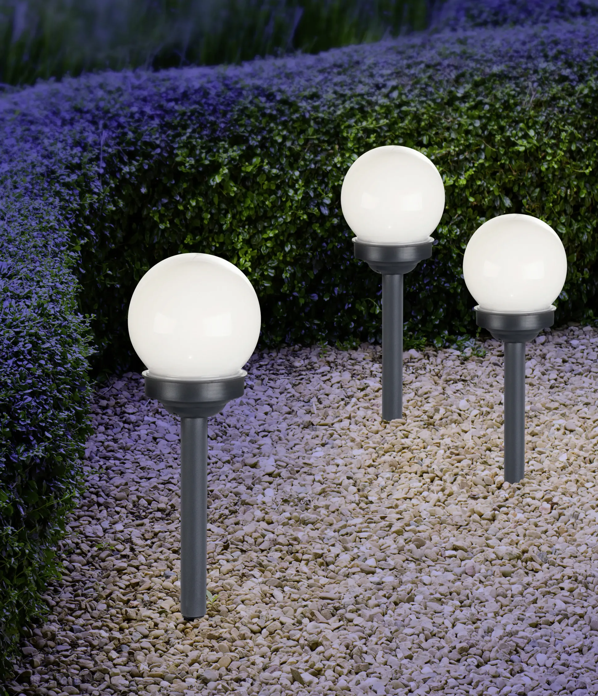 Globo LED Solarleuchte grau 35 x 10 cm