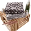 GO-DE Bodenkissen 60 cm x 60 cm x 12 cm Zickzack grau