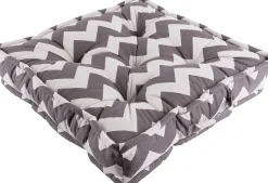 GO-DE Bodenkissen 60 cm x 60 cm x 12 cm Zickzack grau