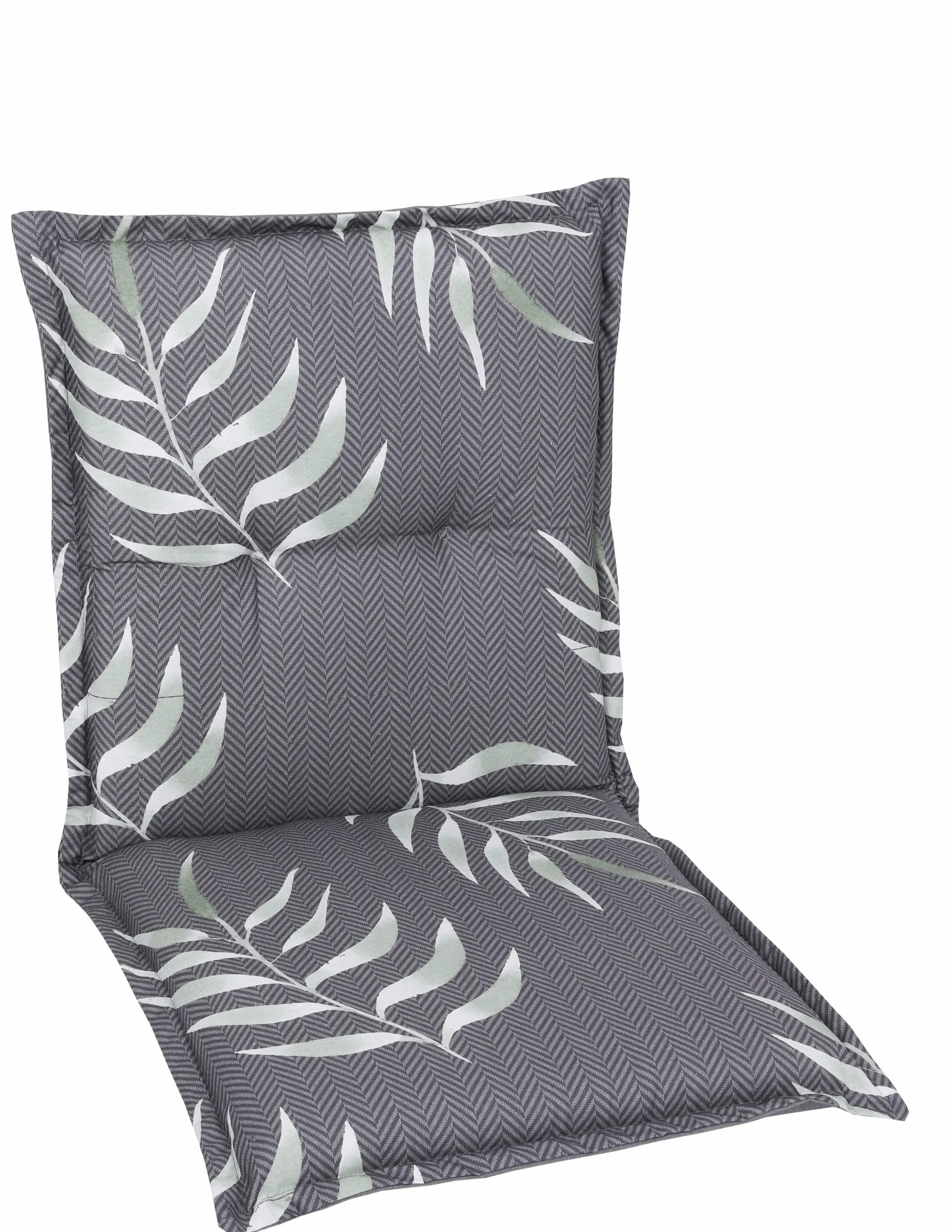 GO-DE Gartenstuhlauflagen niedriglehner 100 x 50 x 7 cm Blumen-Motiv anthrazit