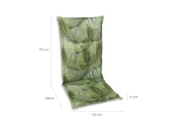 GO-DE Hochlehner-Auflage 50 cm x 120 cm x 6 cm, grün, palmy grün