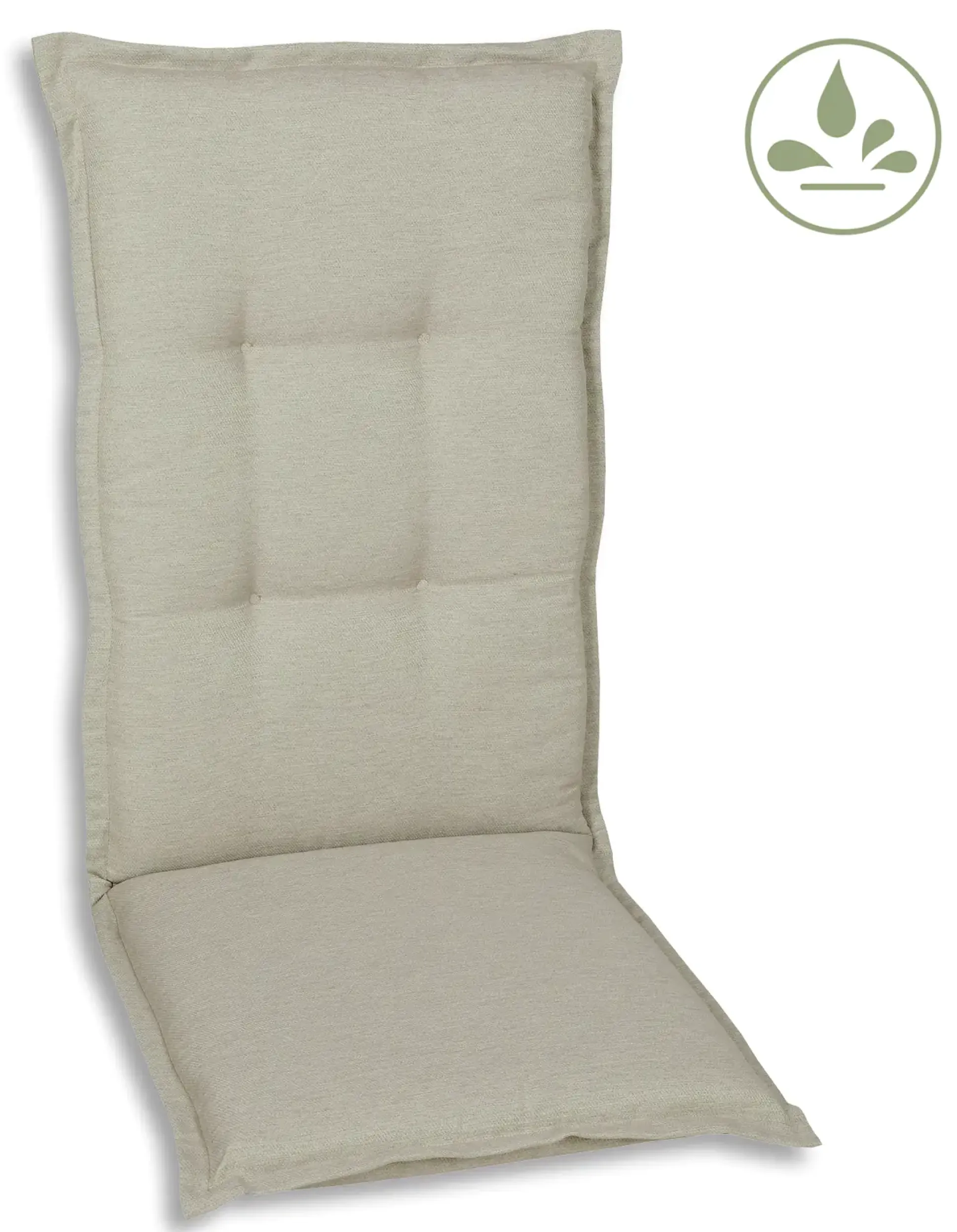 GO-DE Hochlehner-Auflage 120 cm x 50 cm x 7 cm, beige