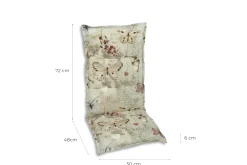 GO-DE Hochlehner-Auflage 120 cm x 50 cm x 6 cm, beige