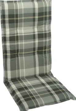 Go-De Hochlehner-Auflage 120 cm x 50 cm x 6 cm, grau-kariert