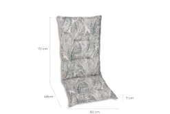 GO-DE Hochlehner-Auflage 120 x 50 x 7 cm grau