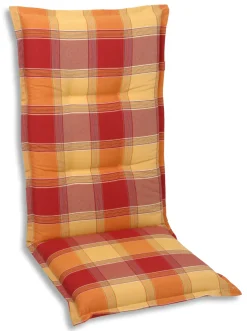 GO-DE Hochlehner-Auflage Classic 120 x 50 x 7 cm, rot kariert