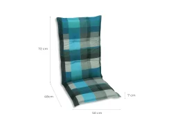 GO-DE Hochlehner-Auflage Classic 120 x 50 x 7 cm, ocean-schwarz