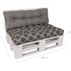 GO-DE Loungekissen-Set für Paletten 120 x 80 x 15 cm, grau, anthrazit