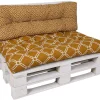 GO-DE Loungekissen-Set für Paletten 120 x 40 x 15 cm, gelb, senf