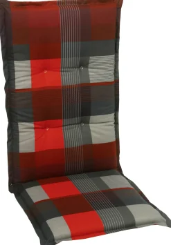 GO-De Mittellehner-Auflage 108 x 50 x 8 cm, rot kariert