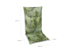 GO-DE Mittellehner-Auflage 50 cm x 110 cm x 6 cm, grün, palmy grün