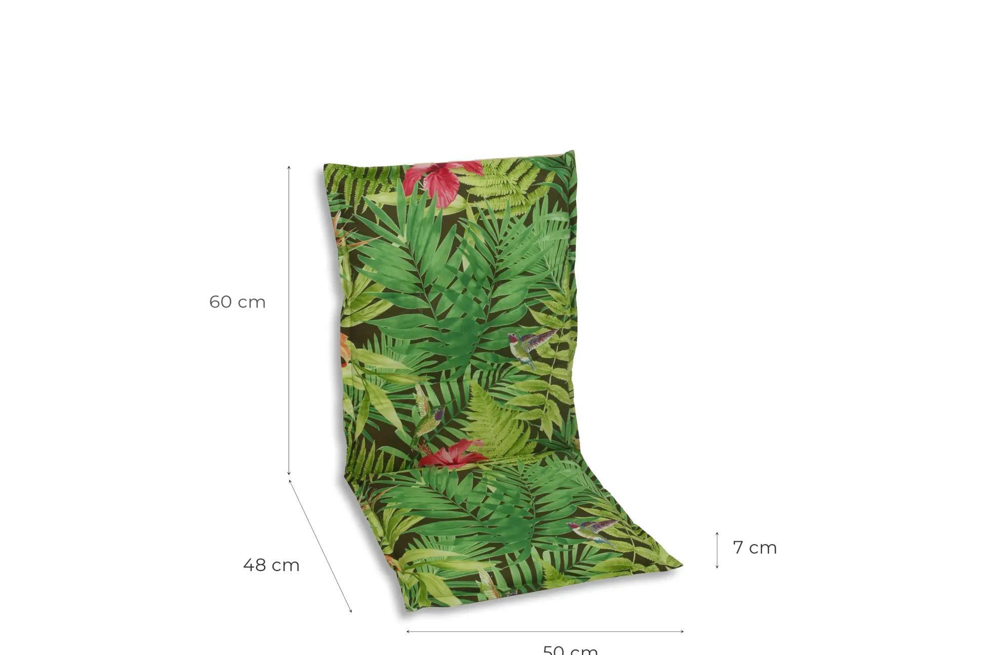 GO-DE Mittellehner-Auflage 108 cm x 50 cm x 7 cm, grün