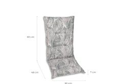 GO-DE Mittellehner-Auflage 108 cm x 50 cm x 7 cm, beige