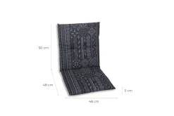 GO-DE Niederlehner-Auflage 98 cm x 48 cm x 5 cm, grau, anthrazit