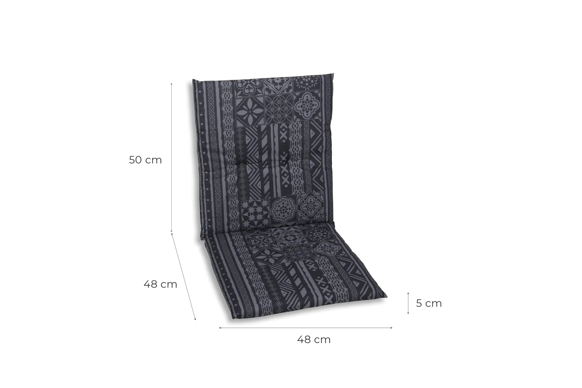 GO-DE Niederlehner-Auflage 98 cm x 48 cm x 5 cm, grau, anthrazit