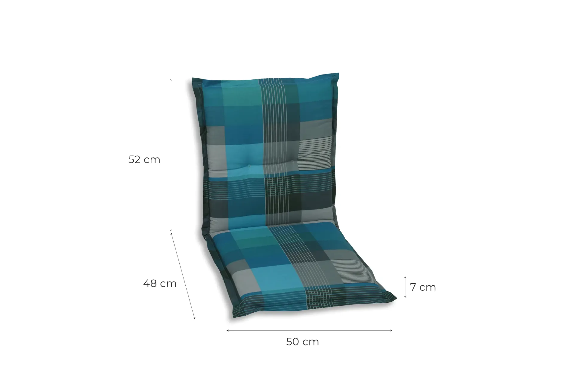GO-DE Niederlehner-Auflage Classic 100 x 50 x 7 cm, ocean-schwarz