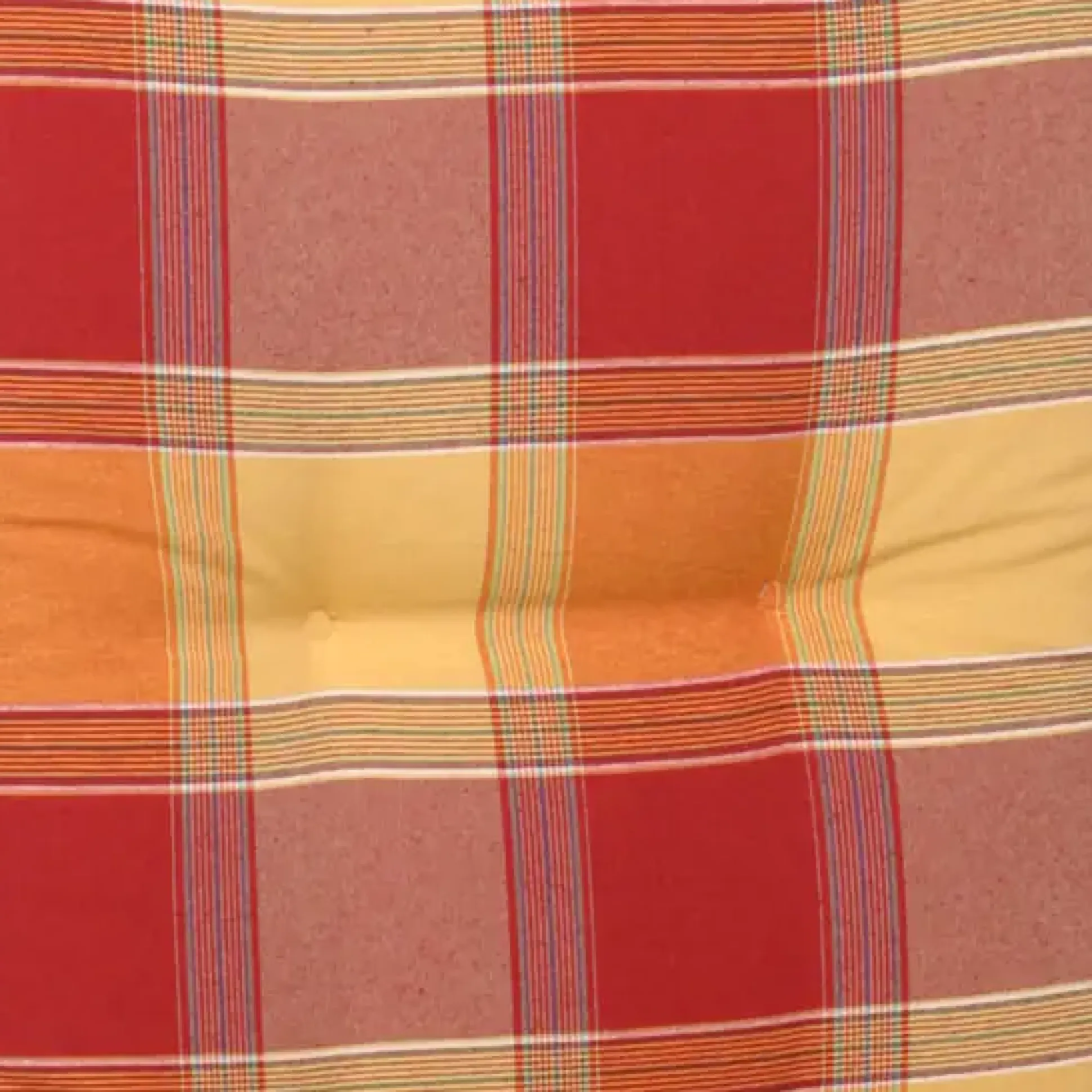 GO-DE Niederlehner-Auflage Classic 100 x 50 x 7 cm, rot kariert