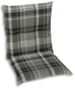 Go-De Niederlehner-Auflage 100 cm x50 cm x 6 cm, grau-kariert
