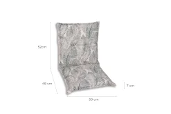 GO-DE Niederlehner-Auflage 100 x 50 x 7 cm grau