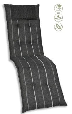 GO-DE Relax-Auflage 170 cm x 50 cm x 7 cm, grau, anthrazit