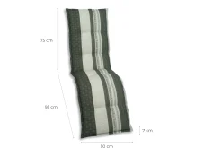 GO-DE Relax-Auflage 170 x 50 x 8 cm, grau, anthrazit