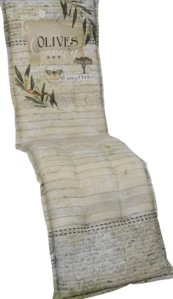 Go-De Relax-Auflage grün beige gemustert, 170 x 50 x 7 cm