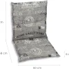 GO-DE Sesselauflage nieder 50 x 100 x 6 cm grau