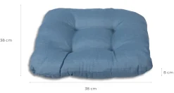 GO-DE Sitzkissen 40 x 40 cm blau
