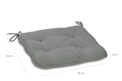 GO-DE Sitzkissen Carina 38 cm x 38 cm x 5 cm, grau