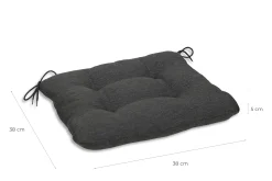 GO-DE Sitzkissen Carina 38 cm x 38 cm x 5 cm, grau, anthrazit